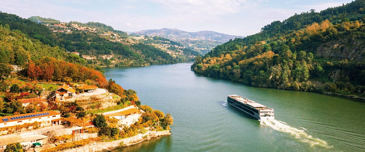 Douro Serenity sailing on the Douro river, Portugal